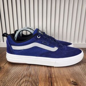 Vans Kyle Walker Pop Cush Pro Mens 8.5 Blue Suede Athletic Skate Sneakers Shoes